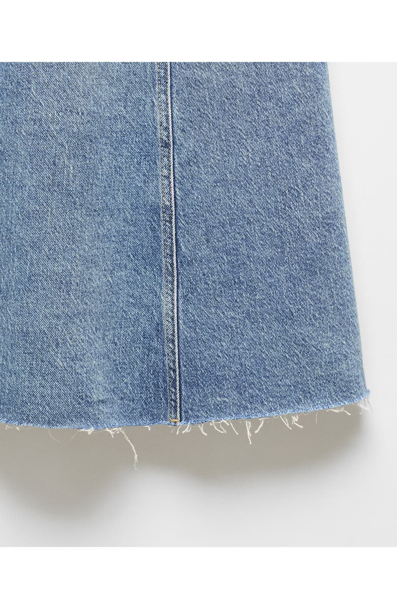 MANGO Strapless Denim Dress, Alternate, color, 