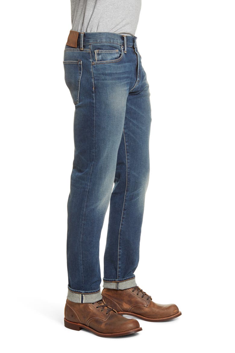 The Pen Slim 10.5-Ounce Stretch Selvedge Jeans, Alternate, color, RAIN
