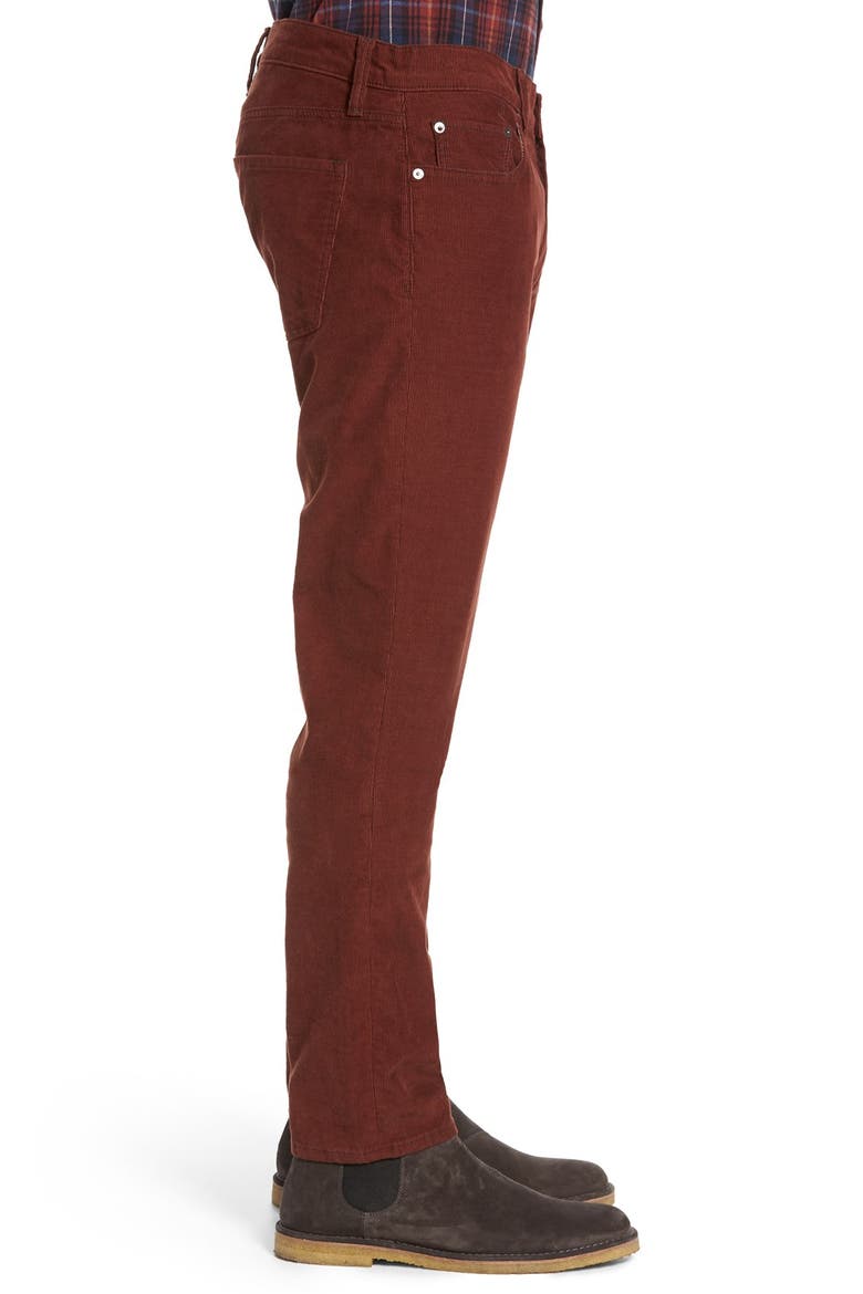 '718' Slim Fit Stretch Corduroy Pants, Alternate, color, BARK