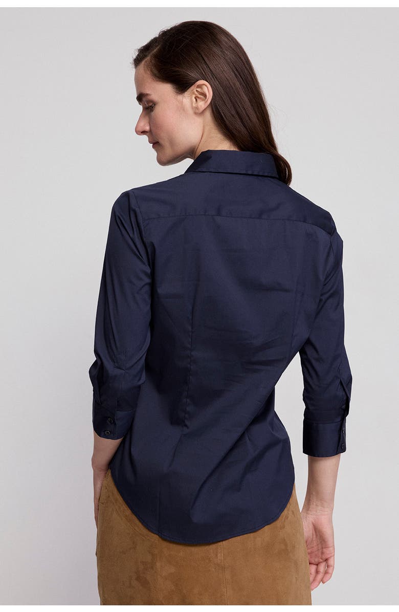 The Shirt by Rochelle Behrens The 3/4 Sleeve Icon Shirt, Alternate, color, Dark Navy