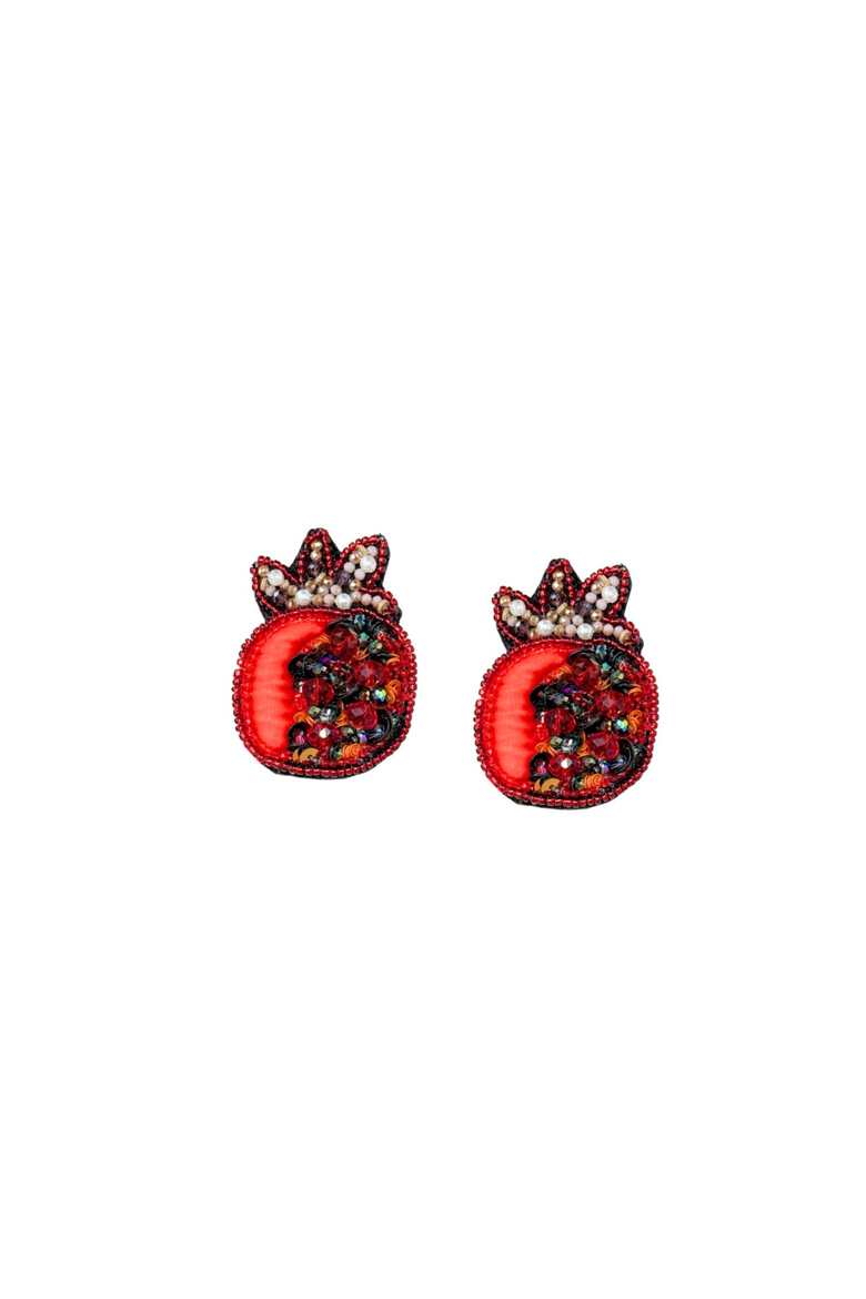 Anar Earrings, Main, color, Red