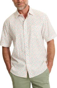 Tommy Bahama Nova Wave Flock It to You Short Sleeve Seersucker Button-Up Shirt