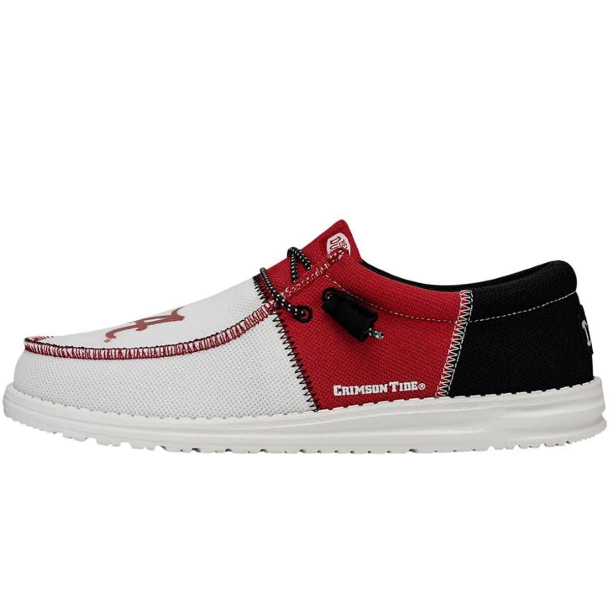 Hey Dude Men's Crimson/Black Alabama Crimson Tide Wally Casual Shoes, Main, color, 