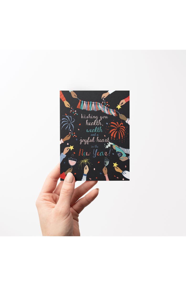 Ramus & Co New Year Greeting Card Pack (3ct) "Happy New Year, Cheers to a Bright New Year, Stars Align", Alternate, color, Multi-Pack