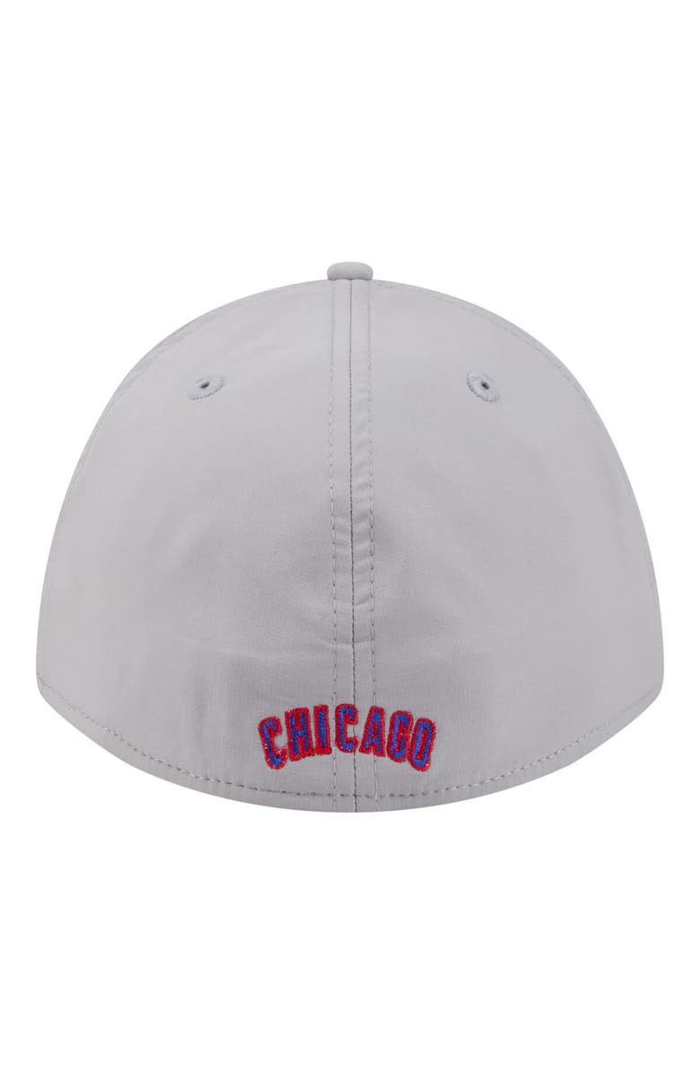 New Era Men's New Era Gray Chicago Cubs Patch 39THIRTY A-Frame M-Crown Perforated Flex Hat, Alternate, color, Gray