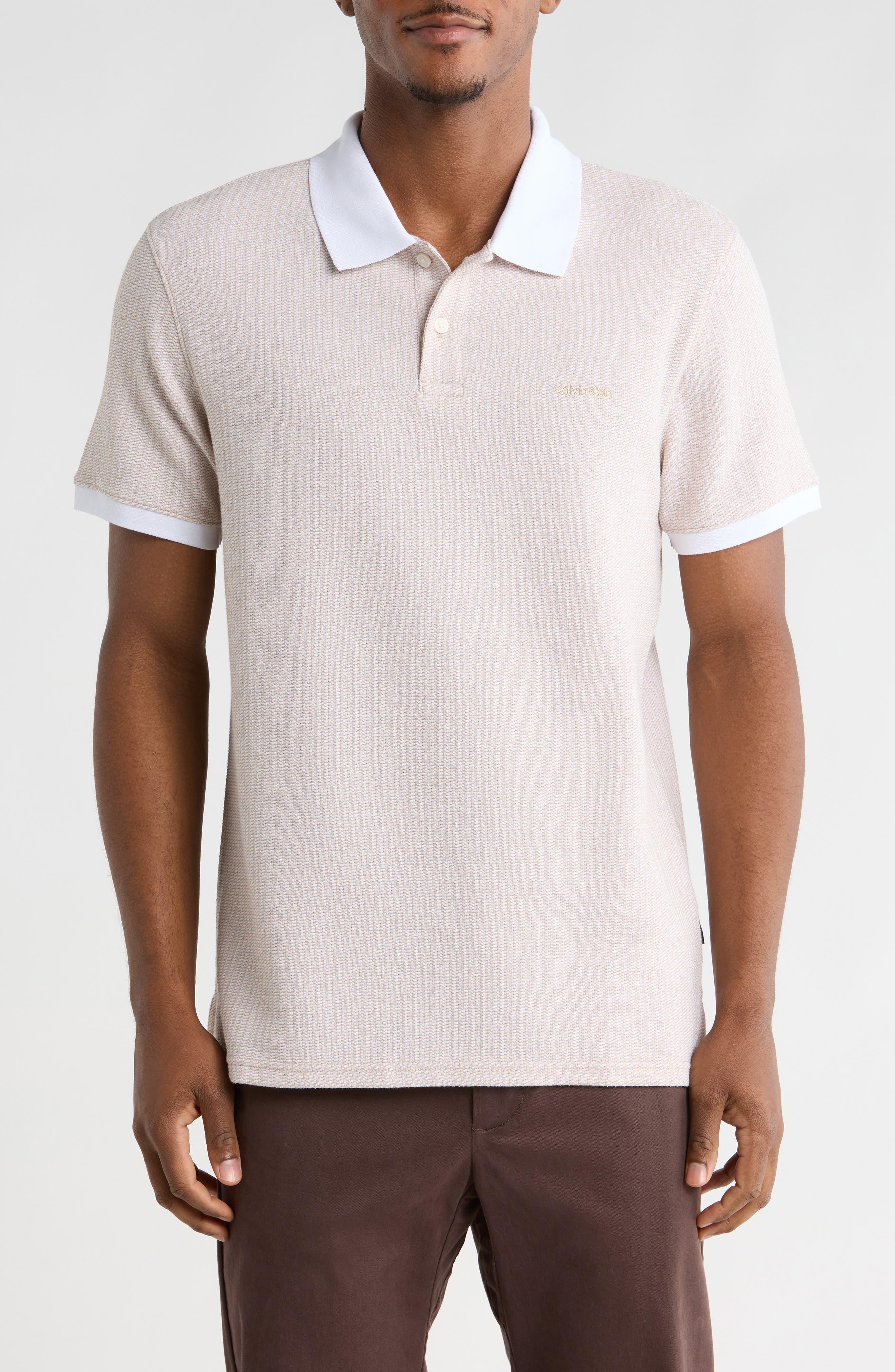 Calvin Klein Diagonal Ottoman Polo