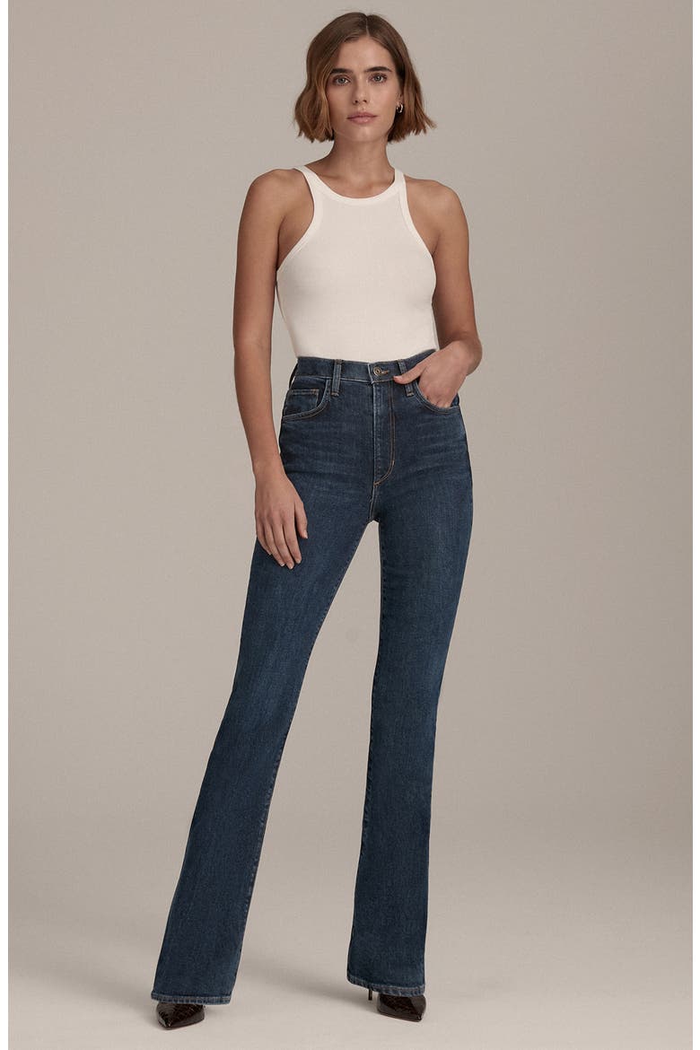 The Valentina Super High Waist Mini Bootcut Jeans, Alternate, color, WOODSIDE