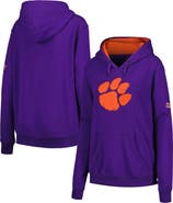 STADIUM ATHLETIC Women's Stadium Athletic Purple Clemson Tigers Big Logo Pullover Hoodie