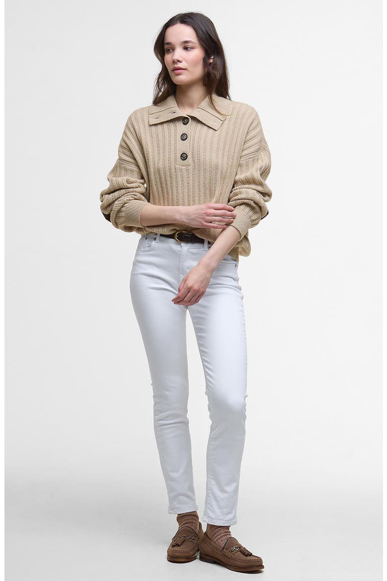 Norham Cotton & Wool Polo Sweater, Alternate, color, OATMEAL