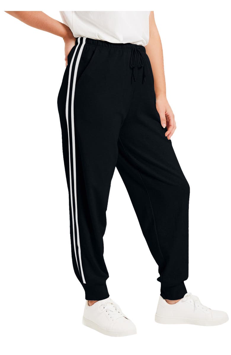 June + Vie French Terry Jogger, Main, color, Black