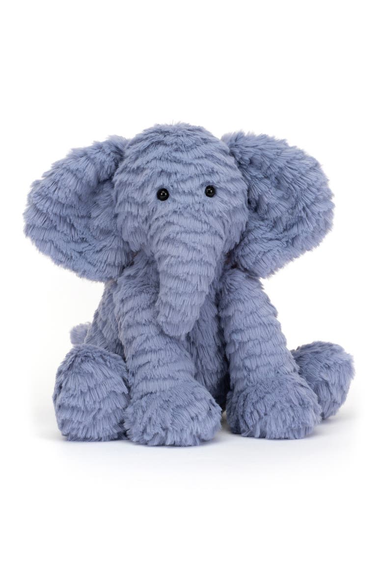 Fuddlewuddle Elephant Stuffed Animal, Main, color, BLUE