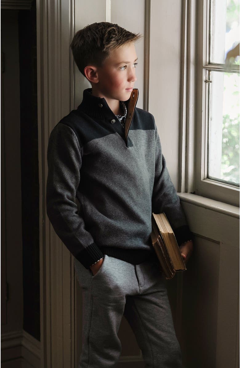 Hope & Henry Boys' Fleece Suit Pant, Toddler, Alternate, color, 