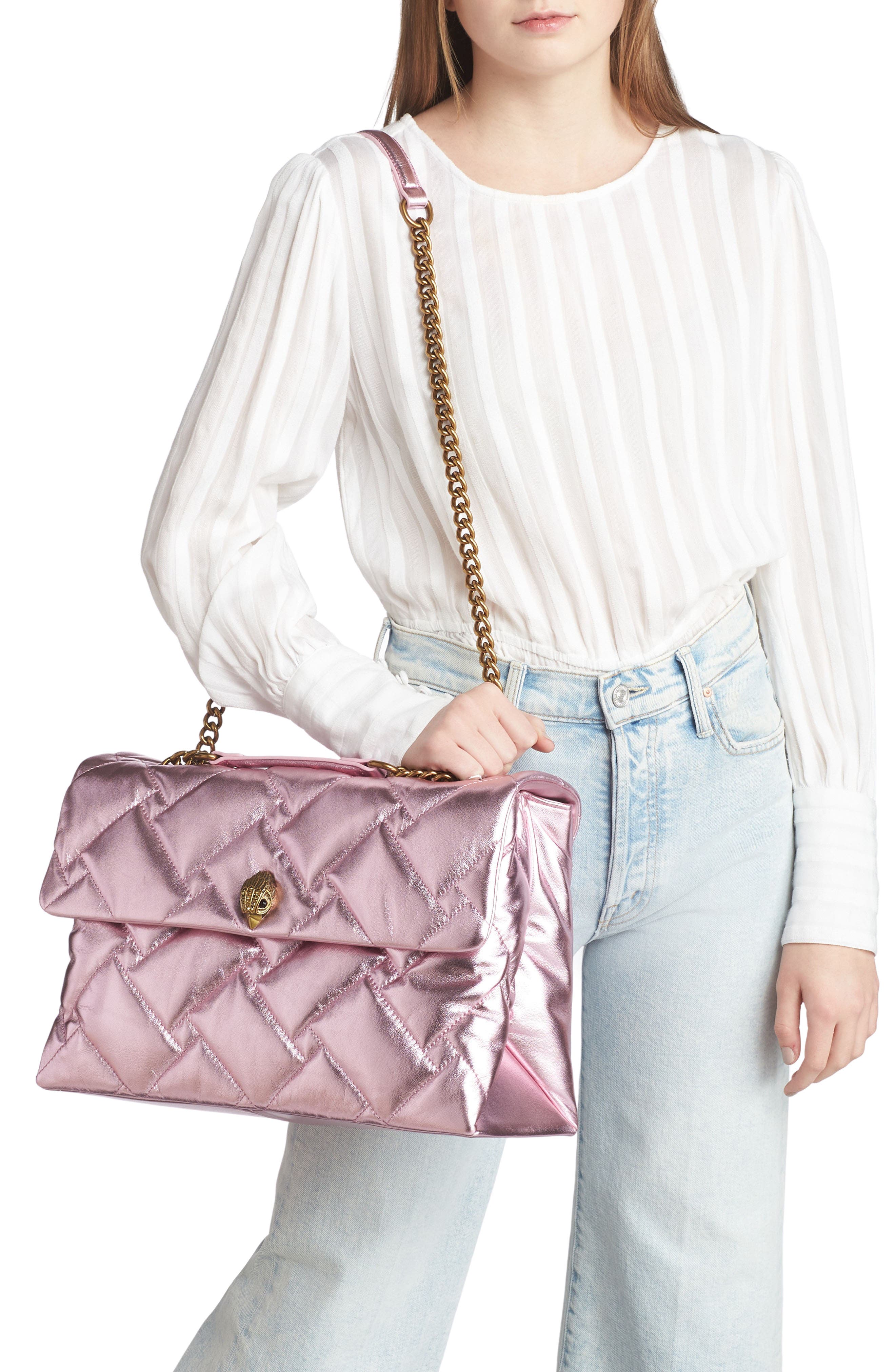 Kurt Geiger London XXL Kensington Soft Quilted Leather Shoulder Bag, Alternate, color, 