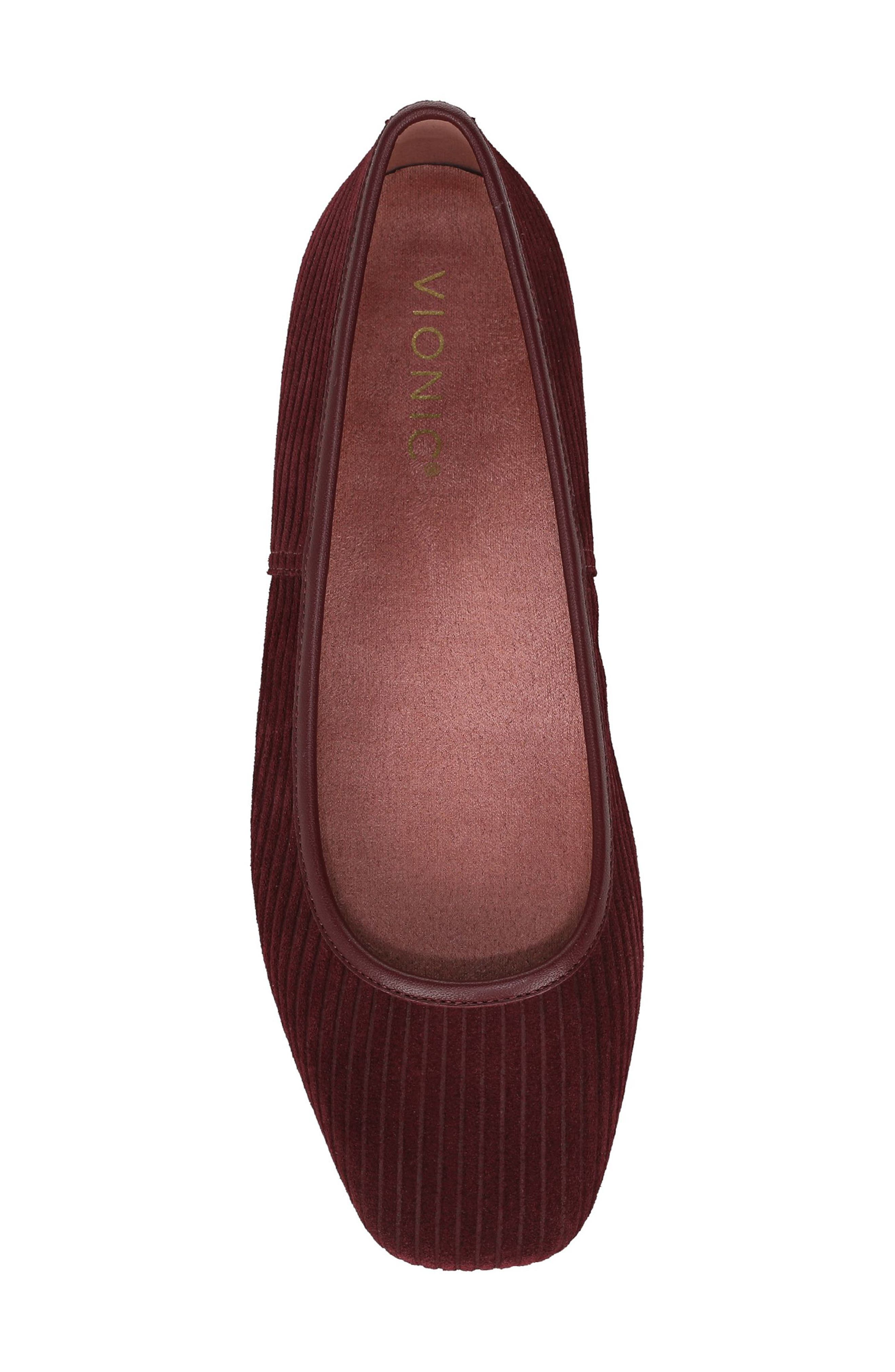 Vionic Orinda Ballet Flat, Alternate, color, Cherry Jubilee