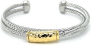 Juvell Hammered Bar Twisted Cable Bracelet