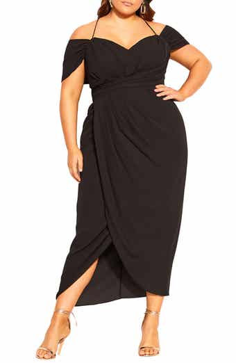 City Chic Entwine Cold Shoulder Dress