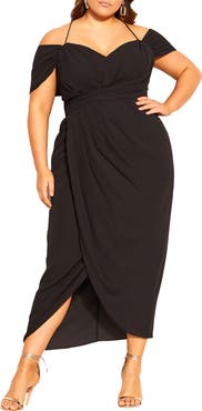 City Chic Entwine Cold Shoulder Dress