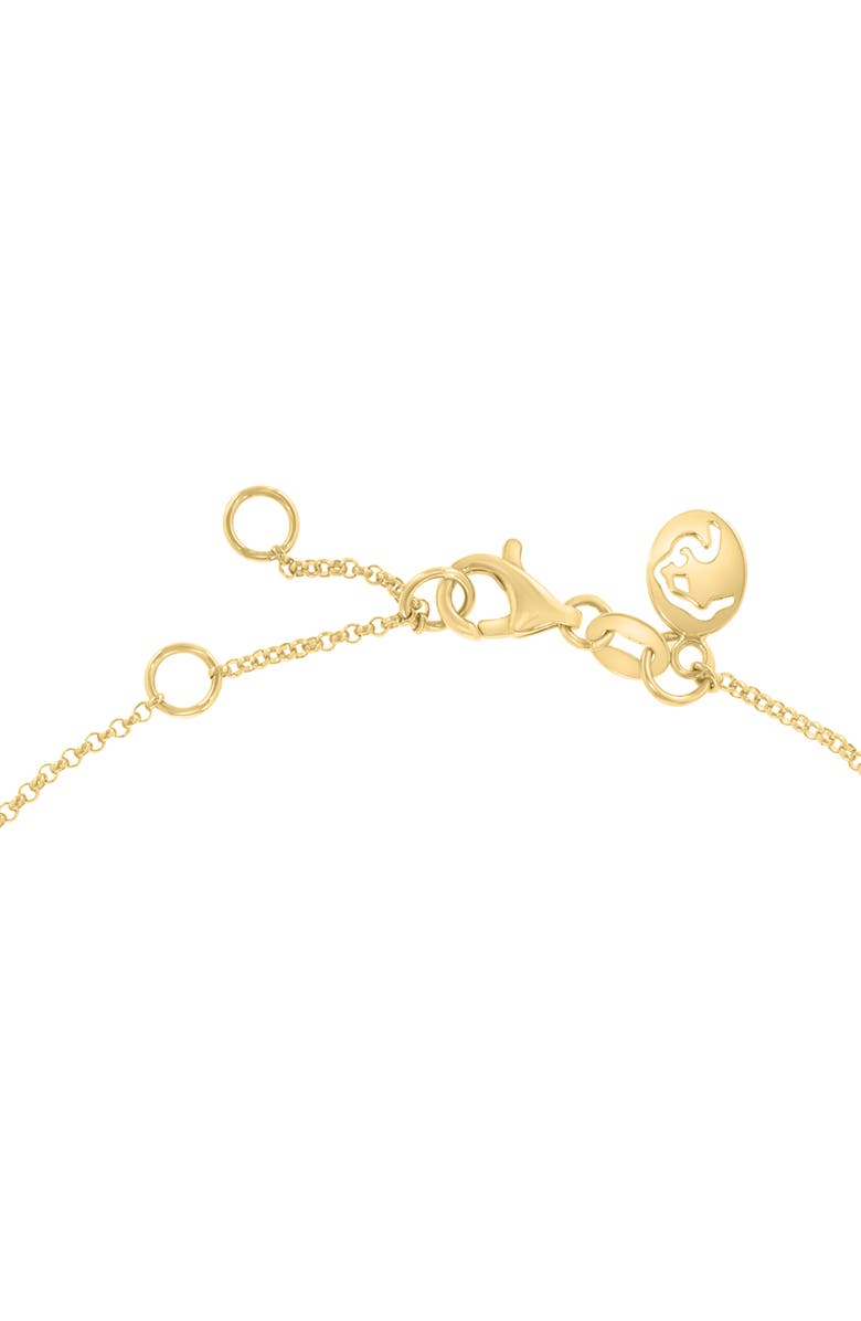 EFFY Mother-of-Pearl & Diamond Clover Station Chain Bracelet, Alternate, color, White