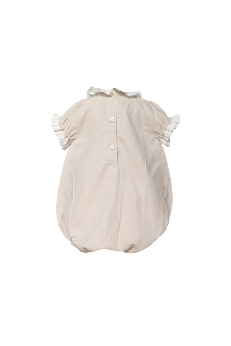 Cuclie Baby Baby Girl Linen Bubble with Ruffle Collar | Nordstrom