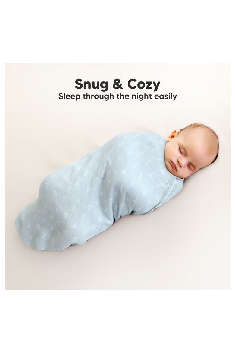 Lumi Muslin Swaddle Blankets, Alternate, color, Bloom
