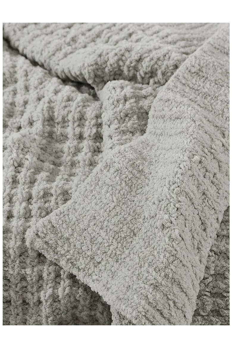 Snug Waffle Knit Throw, Alternate, color, CLOUD GREY