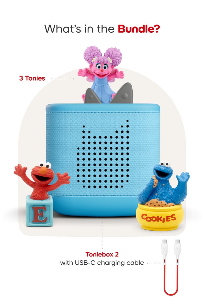 Toniebox 2 Sesame Street Bundle—English, Alternate, color, SKY BLUE