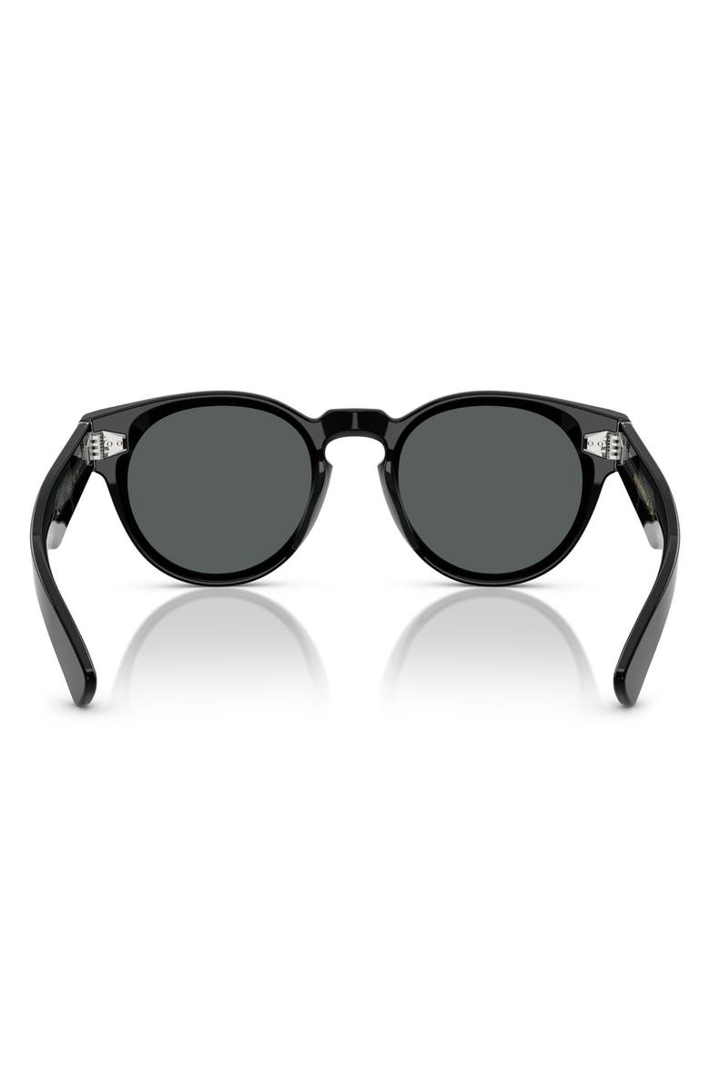 Oliver Peoples Hayton 49mm Polarized Small Phantos Sunglasses, Alternate, color, Black / Midnight Express Polar