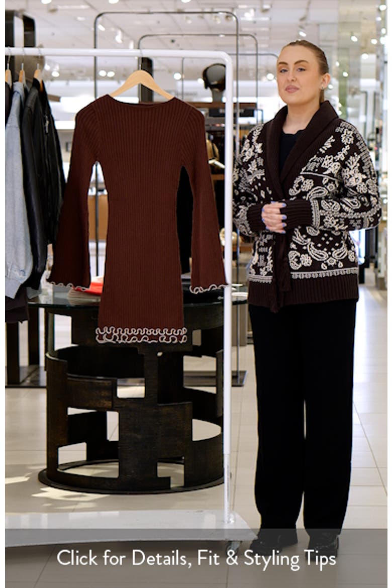 Jovan Long Sleeve Knit Minidress video