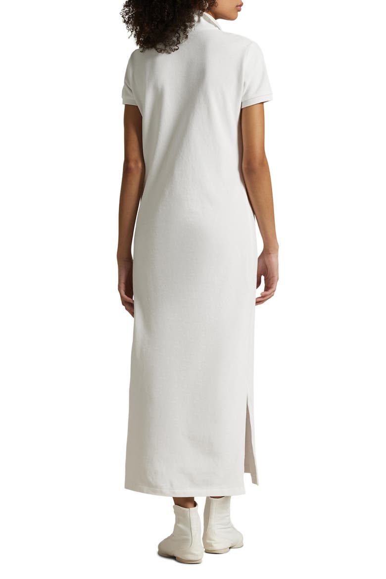 Cotton Polo Dress, Alternate, color, WHITE