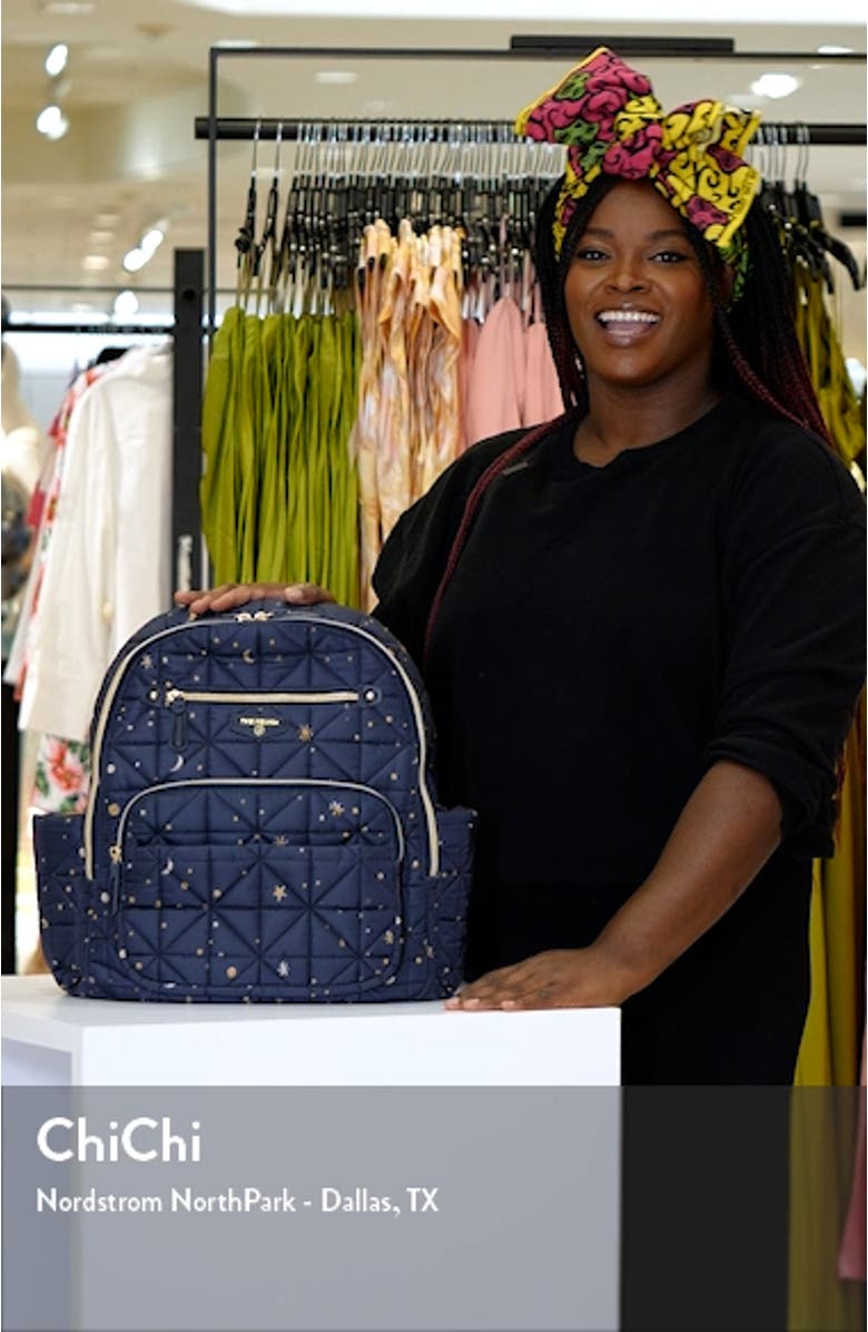 Companion Quilted Water Resistant Nylon Diaper Backpack, sales video thumbnail