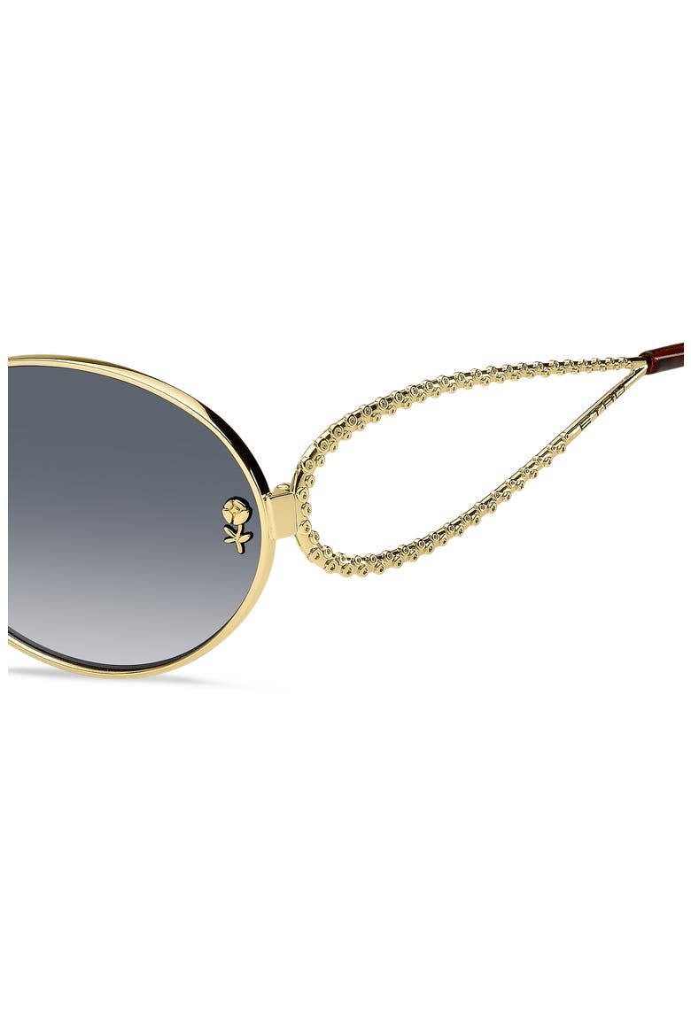 57mm Oval Sunglasses, Alternate, color, GOLD/ DARK BLUE SF