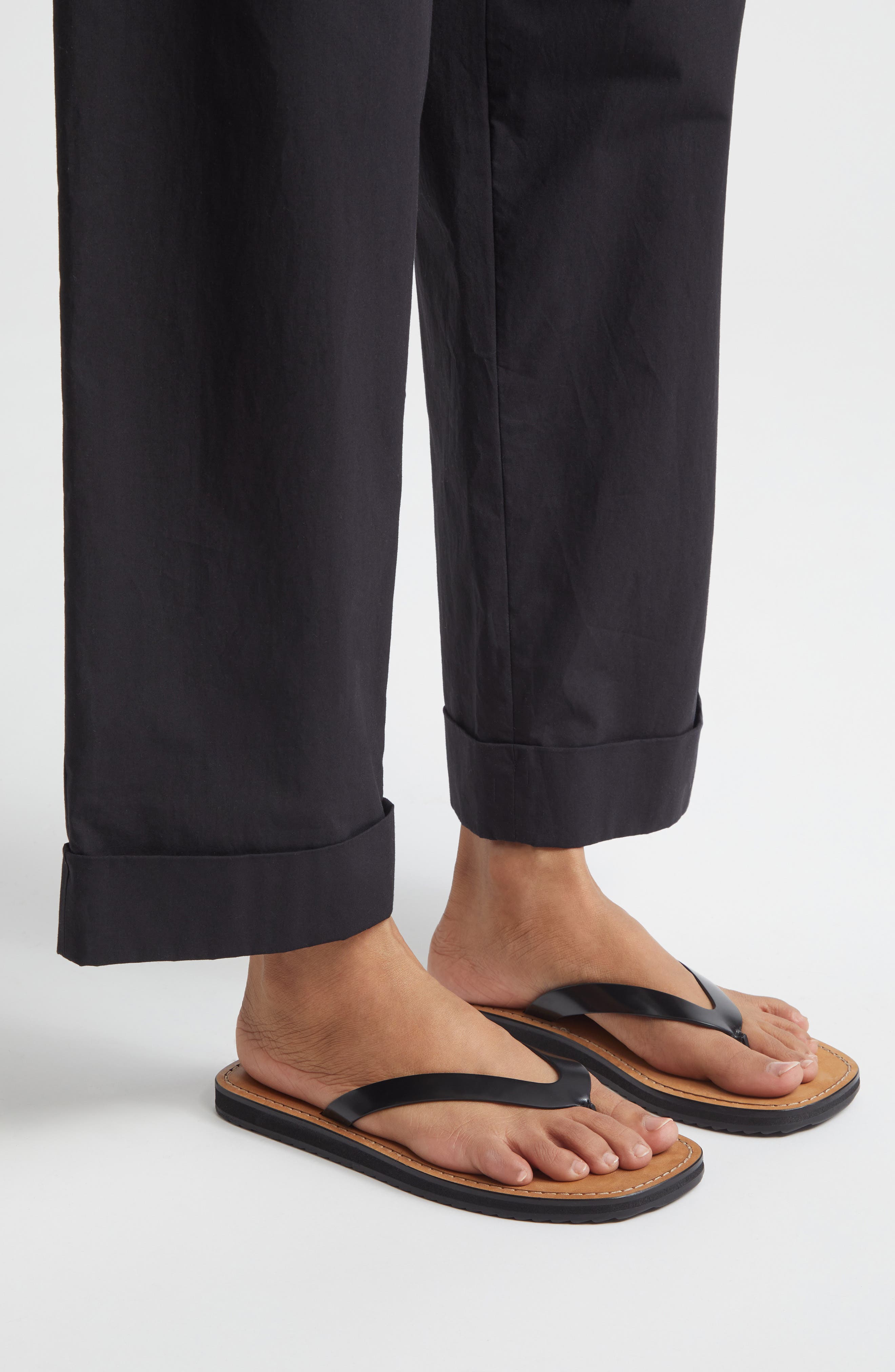 The Row City Flip Flop, Alternate, color, Black / Natural