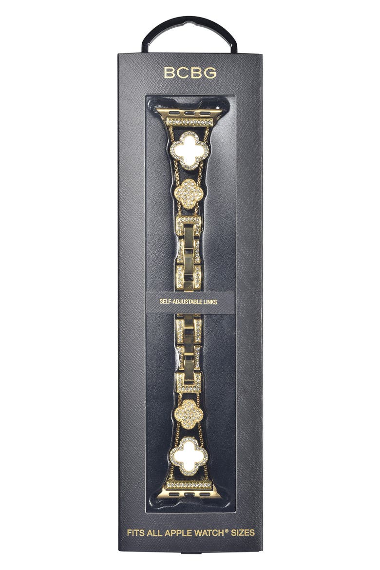 Universal Fit Clover Link Bracelet Apple Watch® Watchband, Alternate, color, GOLD