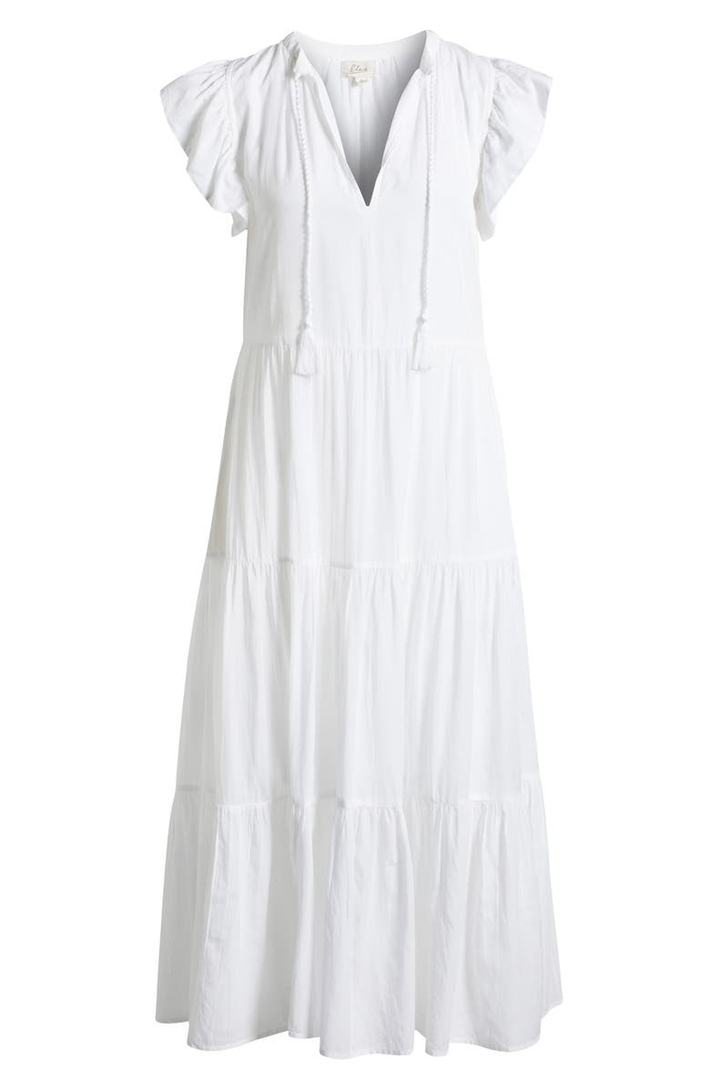 Elan Tiered Cover-Up Maxi Dress, Alternate, color, White