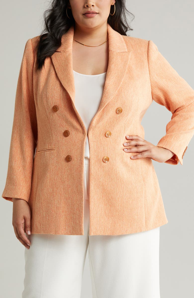 Tahari ASL Summer Tweed Open Front Jacket, Alternate, color,