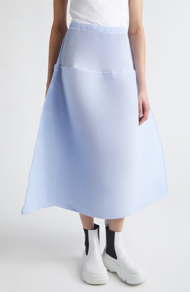 MELITTA BAUMEISTER Ripple Plissé Skirt, Main, color, Soft Blue