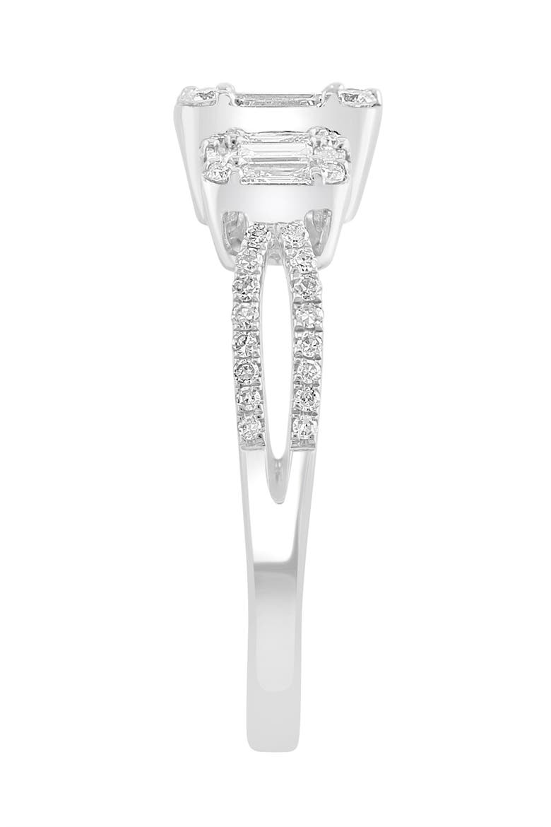 14K White Gold Diamond Three-Stone Ring, Alternate, color, 14K Gold