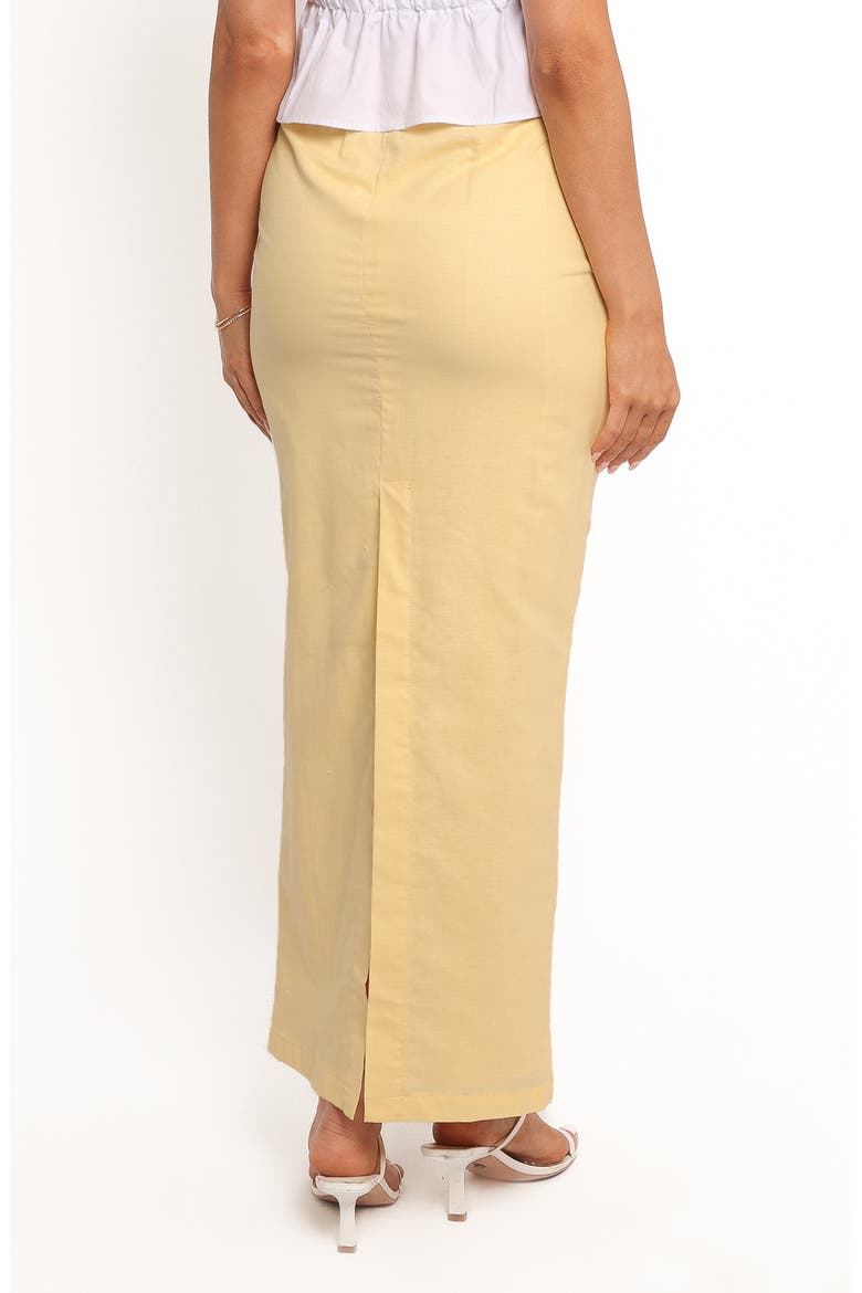Mera Cotton & Linen Maxi Skirt, Alternate, color, BUTTER YELLOW