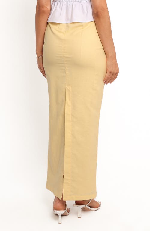 Petal And Pup Petal & Pup Mera Cotton & Linen Maxi Skirt In Yellow