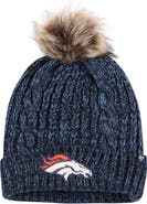 '47 Women's '47 Navy Denver Broncos Meeko Cuffed Knit Hat with Pom