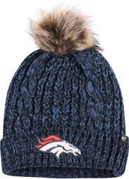 '47 Women's '47 Navy Denver Broncos Meeko Cuffed Knit Hat with Pom