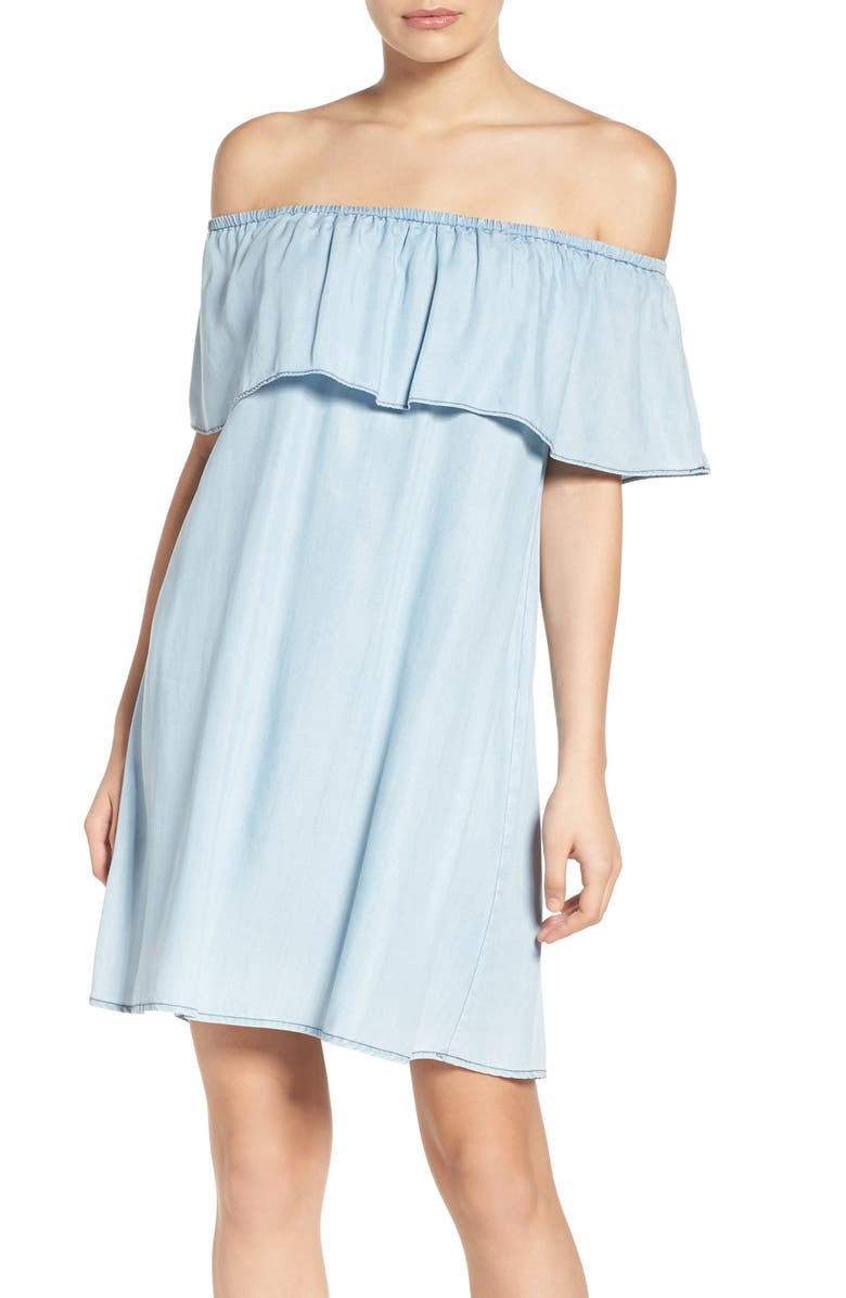 BB Dakota by Steve Madden BB Dakota Maci Off the Shoulder Dress, Main, color,