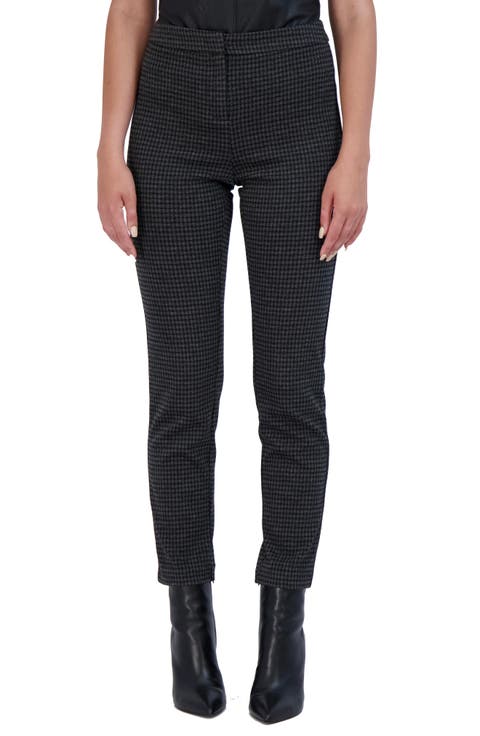 Plaid Knit Trousers