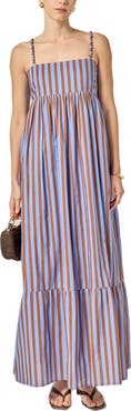English Factory Big Stripe Sleeveless Maxi Dress