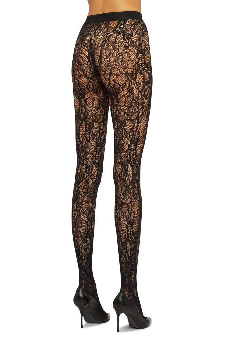 Wolford Floral Net Tights, Alternate, color, 