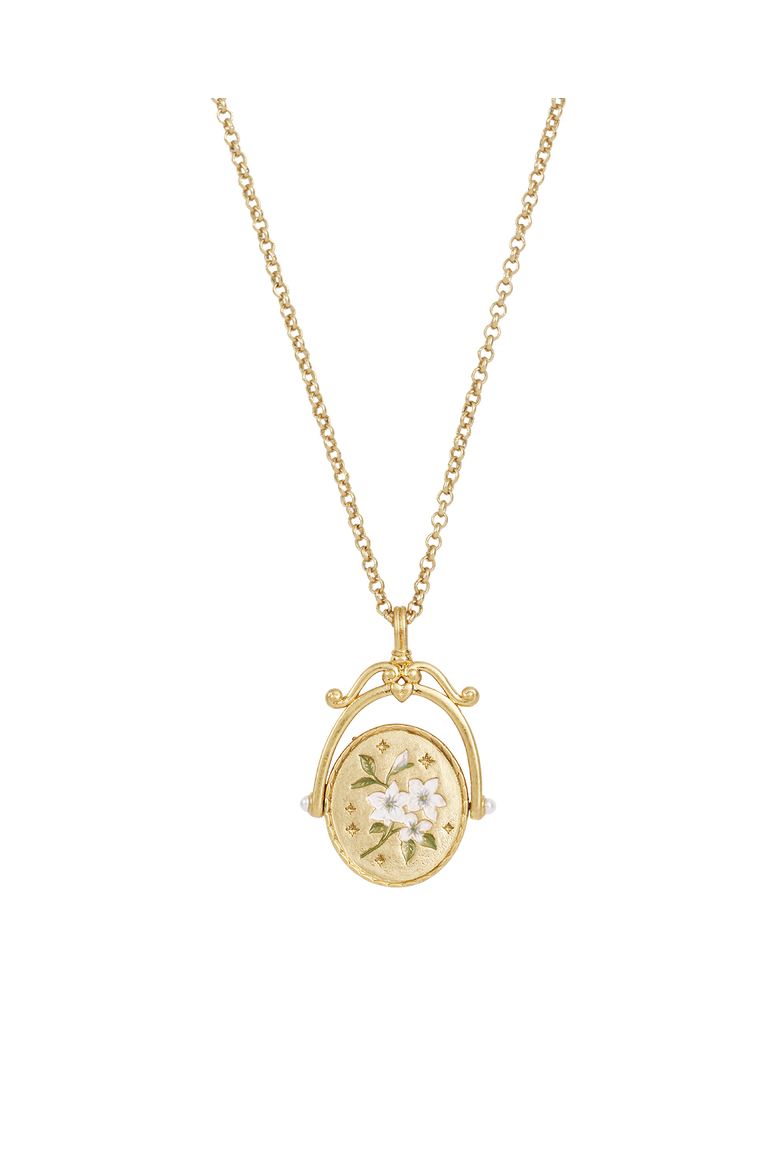 J Initial Jasmine Gold Spinner Chain Necklace, Alternate, color, Gold