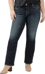 Silver Jeans Co. Suki Curvy Mid Rise Slim Bootcut Jeans