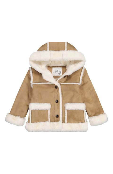 Kids' Faux Suede Faux Fur Trim Jacket (Little Kid)