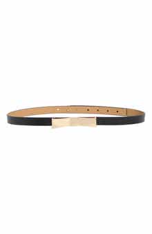 Kate Spade New York Metal Bow Leather Belt