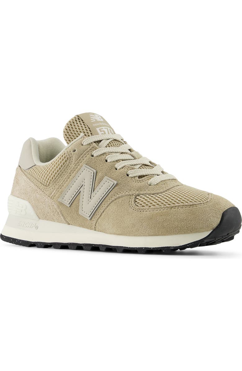 New Balance 574 Sneaker, Main, color, Beige/ Nb White